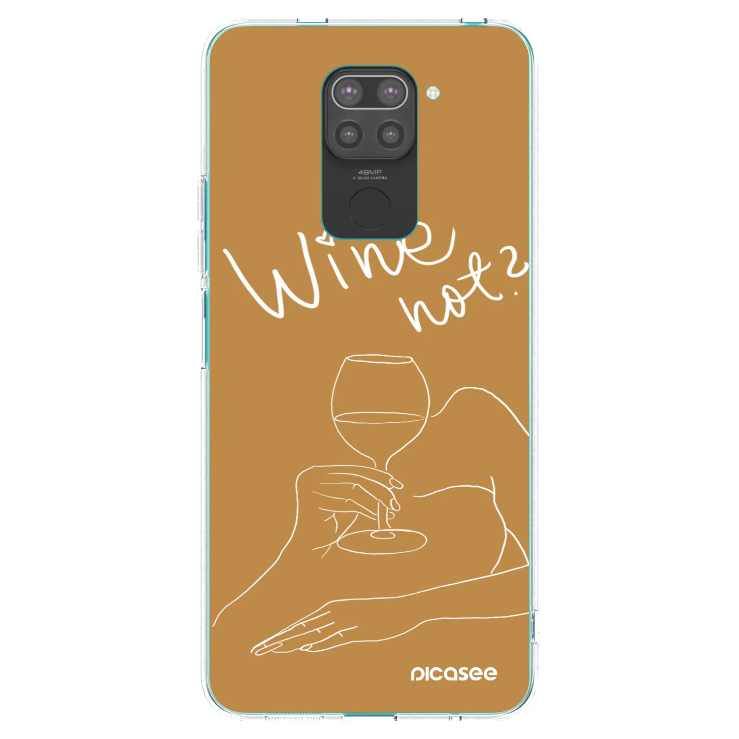 Picasee husă neagră din silicon pentru Xiaomi Redmi Note 9 - Wine not