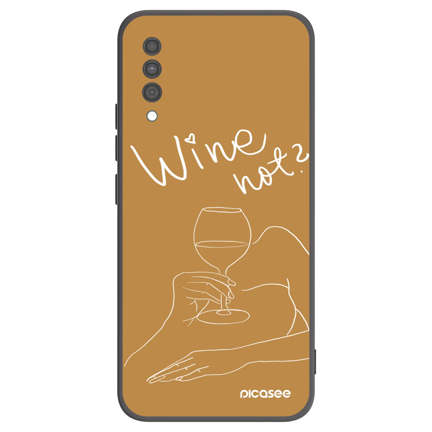 Picasee husă neagră din silicon pentru Samsung Galaxy A30s A307F - Wine not