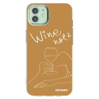Picasee husă transparentă din silicon pentru Apple iPhone 12 - Wine not