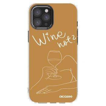 Picasee husă transparentă din silicon pentru Apple iPhone 12 Pro Max - Wine not
