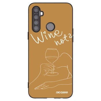 Picasee husă neagră din silicon pentru Realme 5 - Wine not
