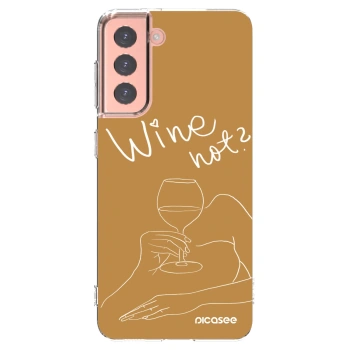 Picasee husă transparentă din silicon pentru Samsung Galaxy S21 5G G991B - Wine not