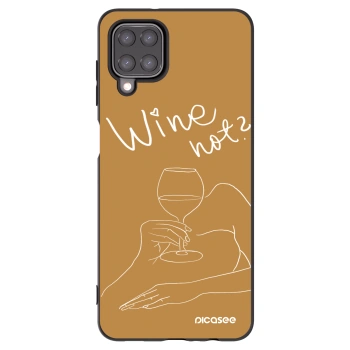 Picasee husă neagră din silicon pentru Samsung Galaxy A12 A125F - Wine not