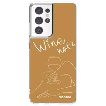 Picasee husă transparentă din silicon pentru Samsung Galaxy S21 Ultra 5G G998B - Wine not