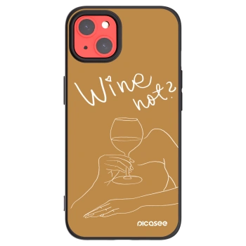 Picasee husă neagră din silicon pentru Apple iPhone 13 - Wine not