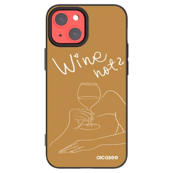Picasee husă neagră din silicon pentru Apple iPhone 13 mini - Wine not