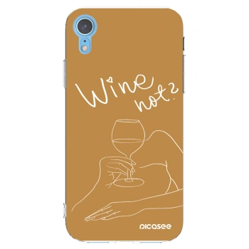 Picasee husă transparentă din silicon pentru Apple iPhone XR - Wine not