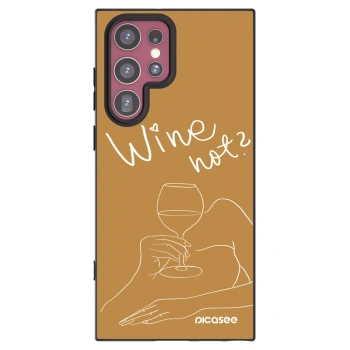 Picasee husă neagră din silicon pentru Samsung Galaxy S22 Ultra 5G - Wine not
