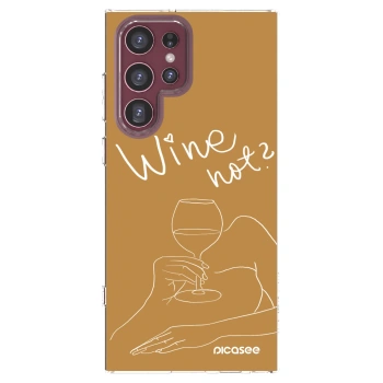 Picasee husă transparentă din silicon pentru Samsung Galaxy S22 Ultra 5G - Wine not
