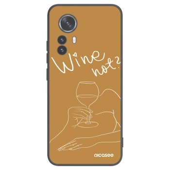 Picasee husă neagră din silicon pentru Xiaomi 12 Pro - Wine not