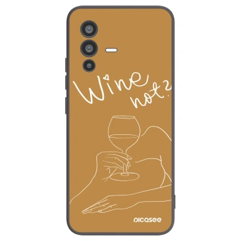 Picasee husă neagră din silicon pentru Vivo V23 5G - Wine not