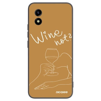 Picasee husă neagră din silicon pentru Vivo Y01 - Wine not