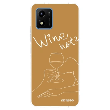 Picasee husă transparentă din silicon pentru Vivo Y01 - Wine not