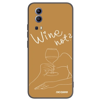 Picasee husă neagră din silicon pentru Vivo Y52 5G - Wine not