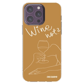 Picasee husă transparentă din silicon pentru Apple iPhone 14 Pro Max - Wine not