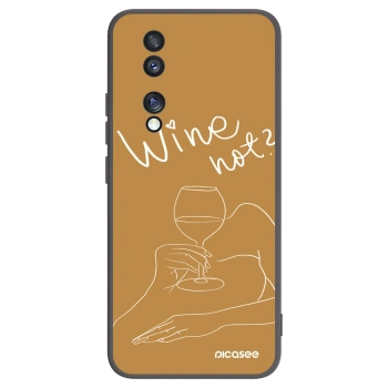 Picasee husă neagră din silicon pentru Honor 70 - Wine not