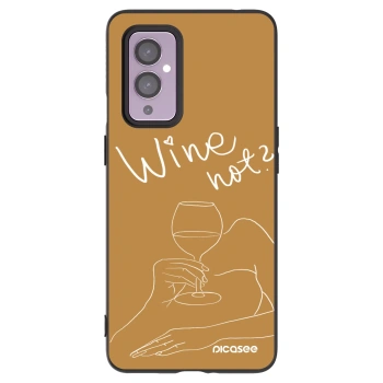 Picasee husă neagră din silicon pentru OnePlus 9 - Wine not