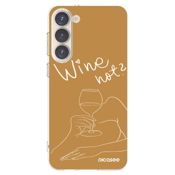 Picasee husă transparentă din silicon pentru Samsung Galaxy S23+ 5G - Wine not