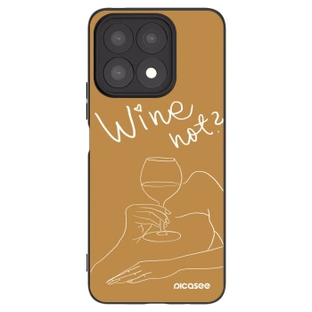 Picasee husă neagră din silicon pentru Honor X8a - Wine not