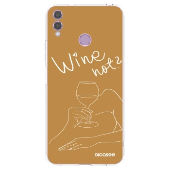 Picasee husă transparentă din silicon pentru Honor 8X - Wine not