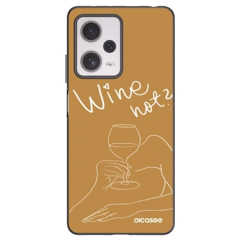 Picasee husă neagră din silicon pentru Xiaomi Redmi Note 12 Pro+ 5G - Wine not