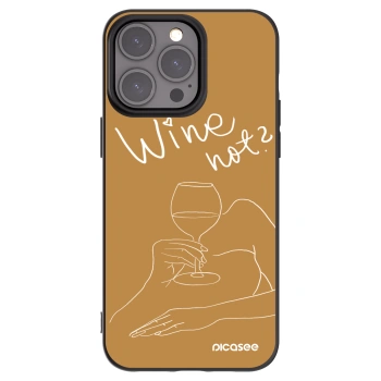 Picasee husă neagră din silicon pentru Apple iPhone 15 Pro Max - Wine not