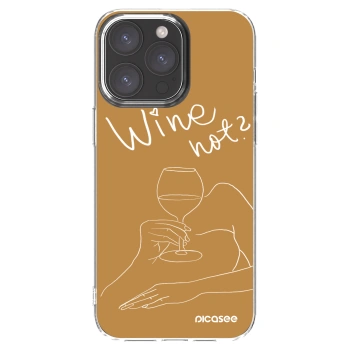 Picasee husă transparentă din silicon pentru Apple iPhone 15 Pro Max - Wine not