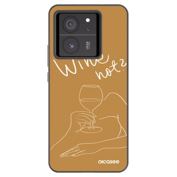 Picasee husă neagră din silicon pentru Xiaomi 13T - Wine not