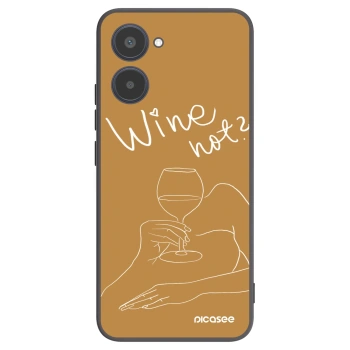 Picasee husă neagră din silicon pentru Realme 10 4G - Wine not