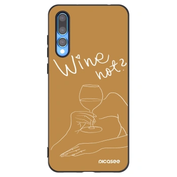 Picasee husă neagră din silicon pentru Huawei P20 Pro - Wine not