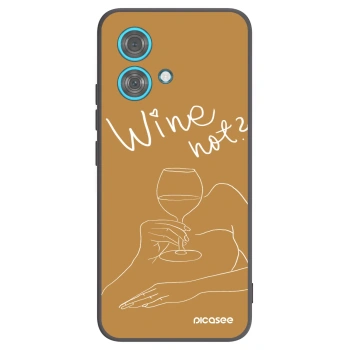 Picasee husă neagră din silicon pentru Motorola Edge 40 Neo - Wine not