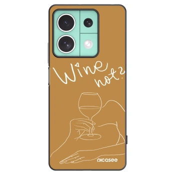 Picasee husă neagră din silicon pentru Xiaomi Redmi Note 13 5G - Wine not