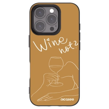 Picasee husă neagră din silicon pentru Apple iPhone 16 Pro - Wine not