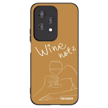Picasee husă neagră din silicon pentru Honor 200 Lite - Wine not