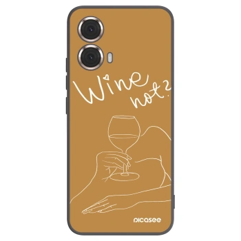 Picasee husă neagră din silicon pentru Motorola Moto G85 - Wine not