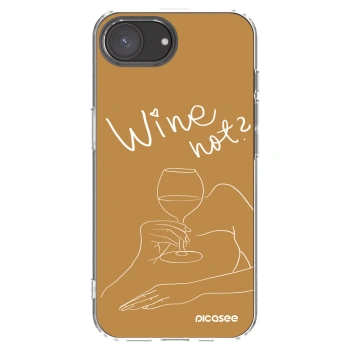 Picasee husă transparentă din silicon pentru Apple iPhone 16e - Wine not