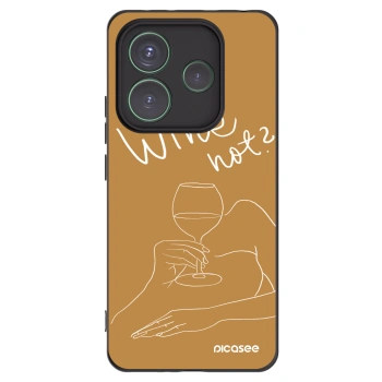 Picasee husă neagră din silicon pentru Xiaomi Redmi Note 14 5G - Wine not