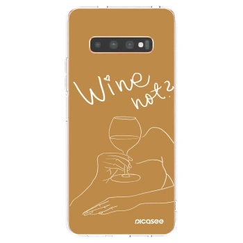 Picasee husă transparentă din silicon pentru Samsung Galaxy S10 Plus G975 - Wine not
