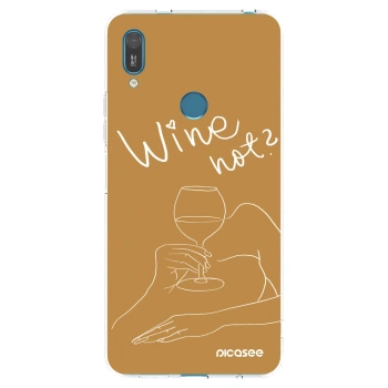 Picasee husă transparentă din silicon pentru Huawei Y7 2019 - Wine not