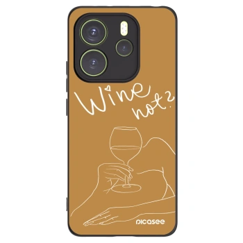 Picasee husă neagră din silicon pentru Xiaomi Redmi Note 14 4G - Wine not
