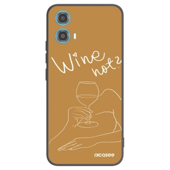 Picasee husă neagră din silicon pentru Motorola Moto G34 5G - Wine not