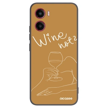 Picasee husă neagră din silicon pentru Motorola Moto G05 - Wine not