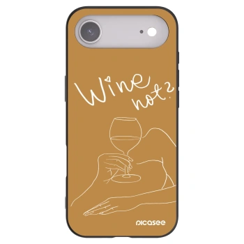 Picasee husă neagră din silicon pentru Apple iPhone Air - Wine not