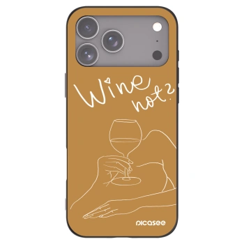 Picasee husă neagră din silicon pentru Apple iPhone 17 Pro Max - Wine not