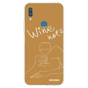 Picasee husă transparentă din silicon pentru Huawei Y6 2019 - Wine not