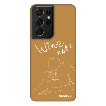Picasee Fashion Case pentru Samsung Galaxy S21 Ultra 5G G998B - Wine not