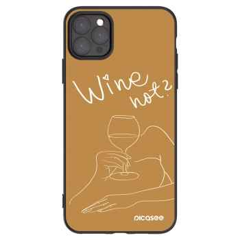 Picasee husă neagră din silicon pentru Apple iPhone 11 Pro Max - Wine not