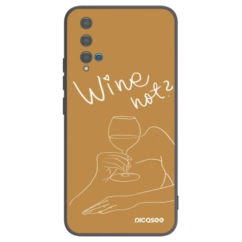 Picasee husă neagră din silicon pentru Huawei Nova 5T - Wine not