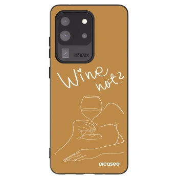 Picasee husă neagră din silicon pentru Samsung Galaxy S20 Ultra 5G G988F - Wine not