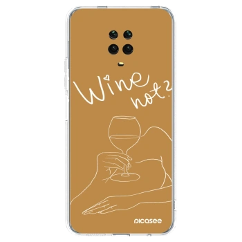 Picasee husă transparentă din silicon pentru Xiaomi Redmi Note 9 Pro - Wine not